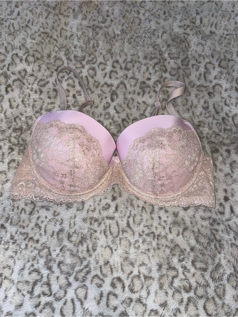 Victoria's Secret Blush Pink Lace Demi Bra